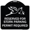 Signmission Reserved for Stork Parking Permit Required W/ Graphic Heavy-Gauge Alum, 18" x 18", BW-1818-23172 A-DES-BW-1818-23172 - alternate 1